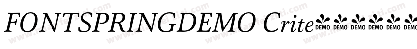 FONTSPRINGDEMO Crite字体转换